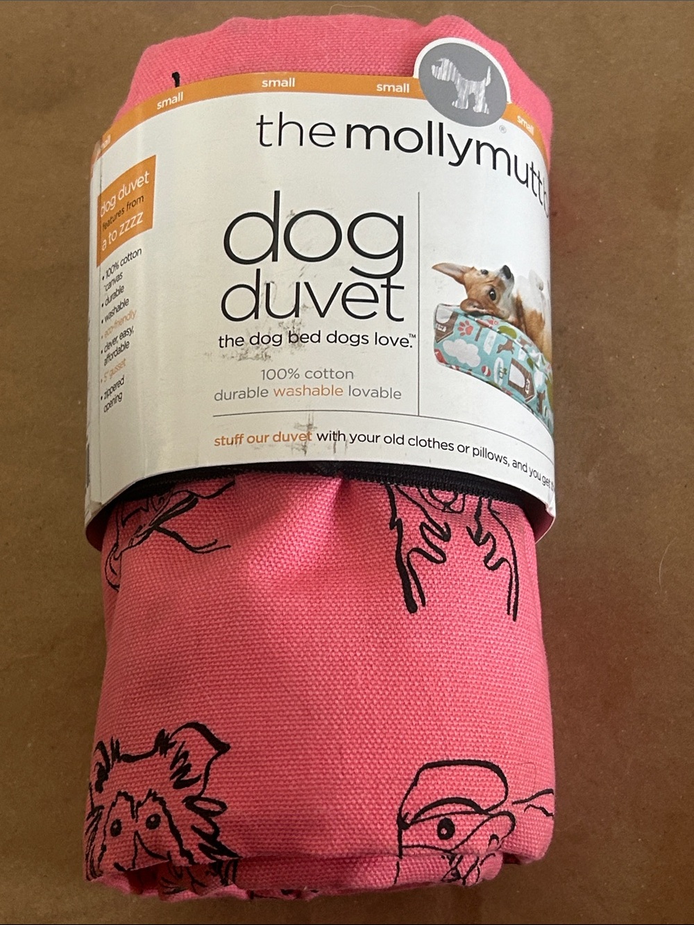 The Molly Mutt Pink Dog Duvet - Small (22x27x5)